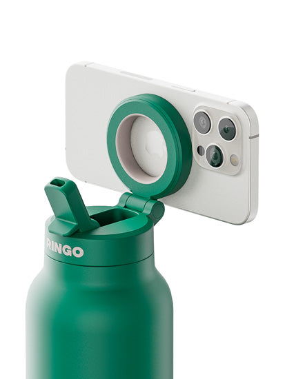 Gourde isotherme Ringo Pro verte vue détaillée