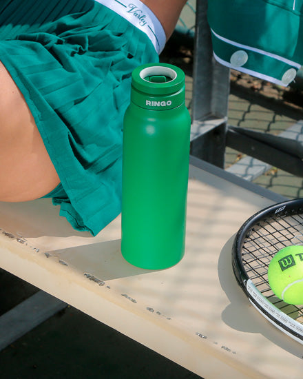 Gourde isotherme Ringo Pro verte pour filmer ses entraînements