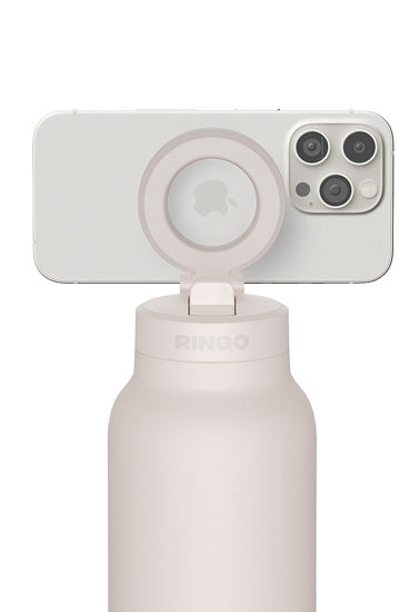 Détail du support MagSafe sur la gourde Ringo Pro beige
