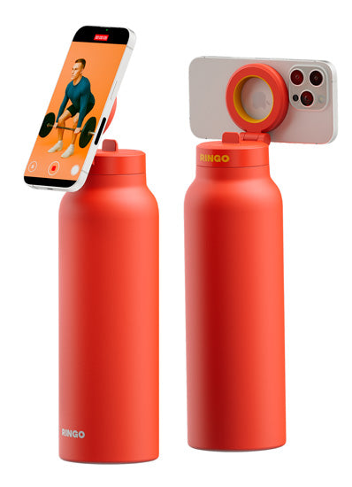 Gourde isotherme Ringo Pro orange vue détaillée