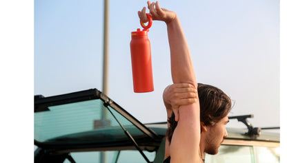 Gourde isotherme Ringo Pro orange pour filmer ses entraînements